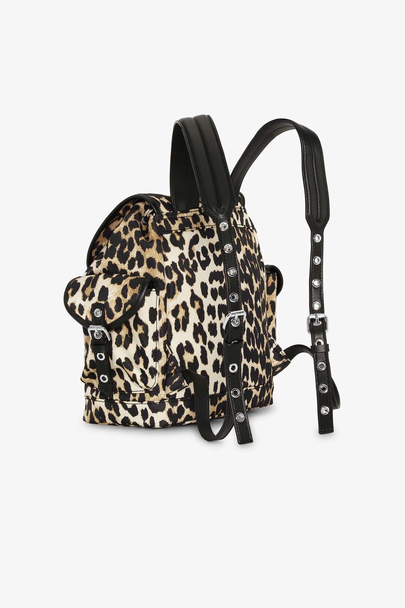 LEOPARD SMALL NYLON BUCKY BACKPACK - 2