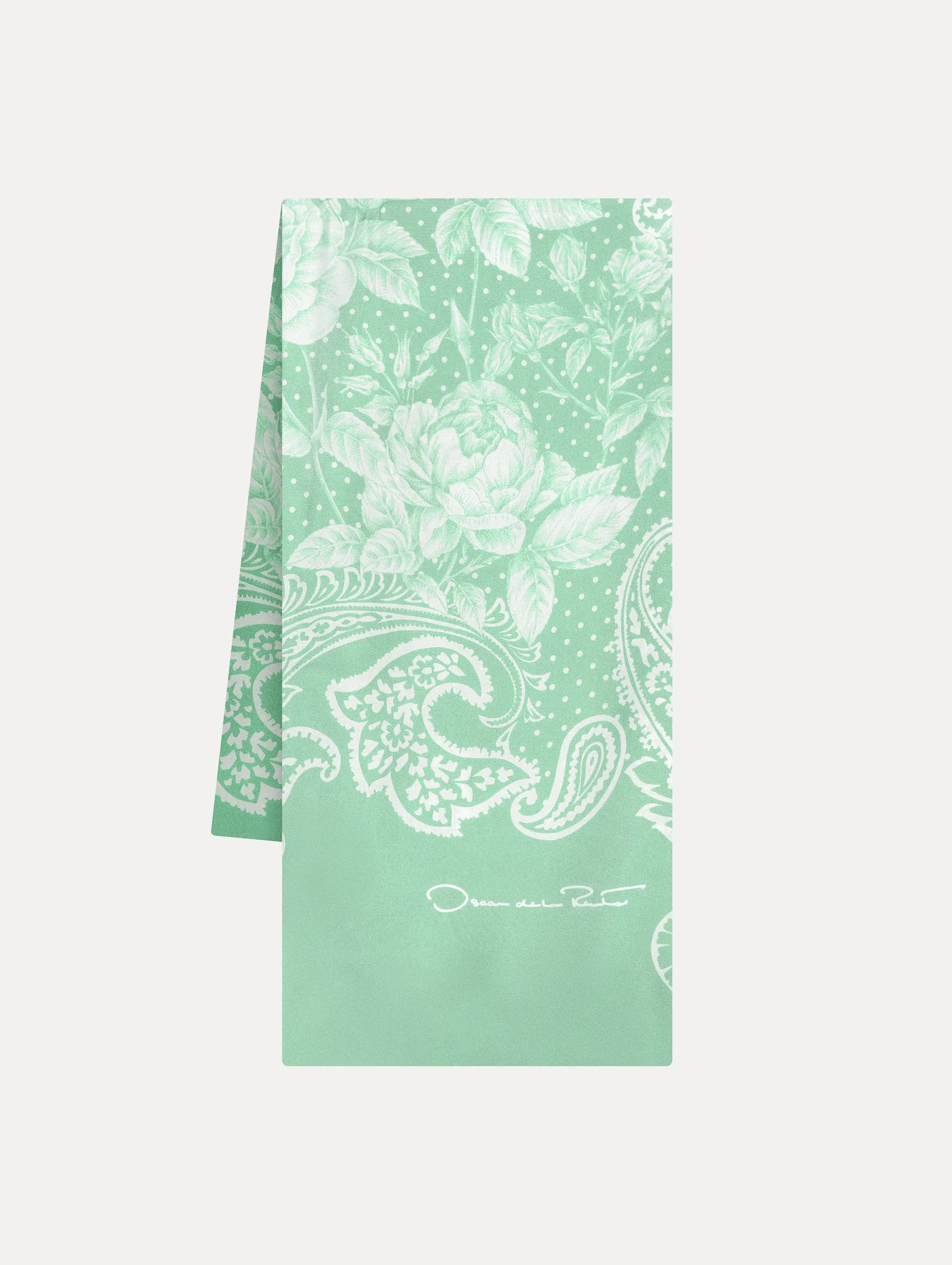 ENGLISH ROSE SILK BANDANA SCARF - 1