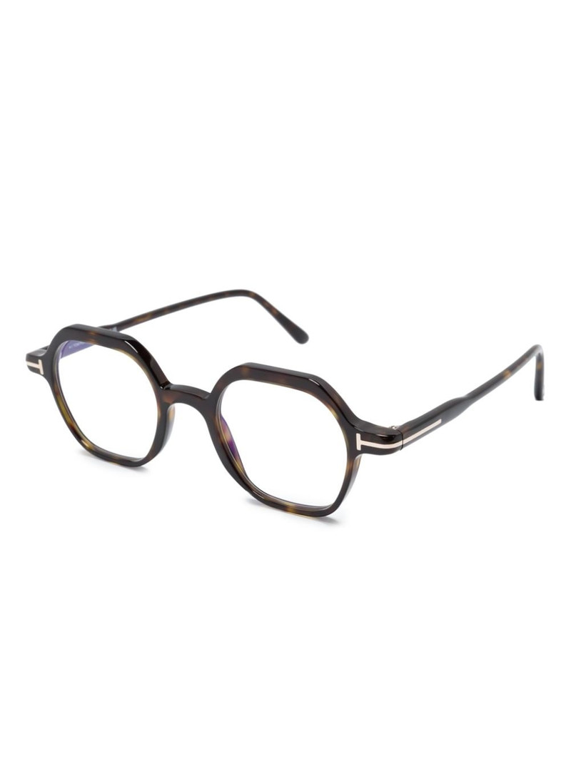 TOM FORD FT5900B hexagonal-frame glasses outlook