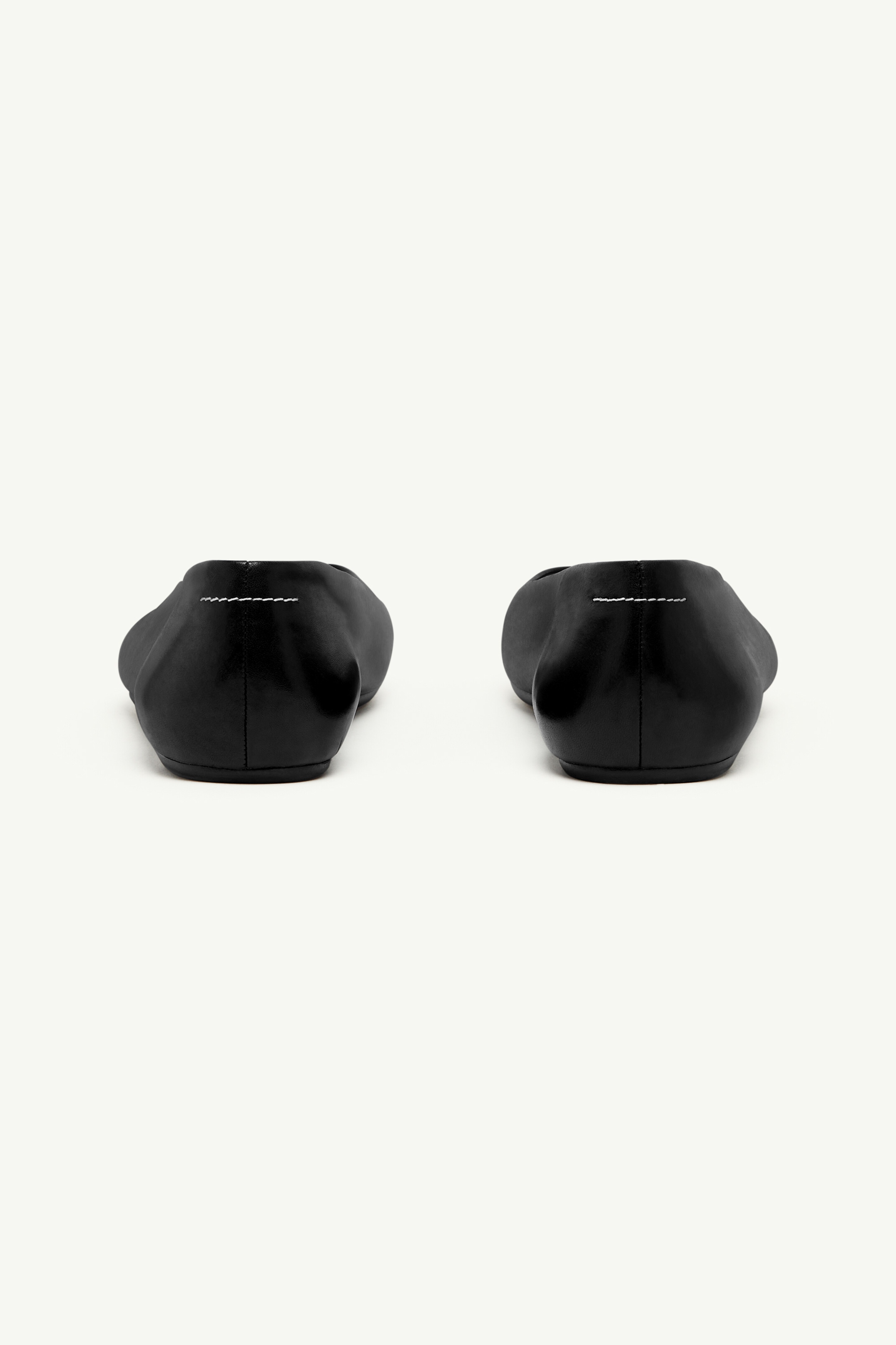 Stitch-out Leather Ballerinas - 3