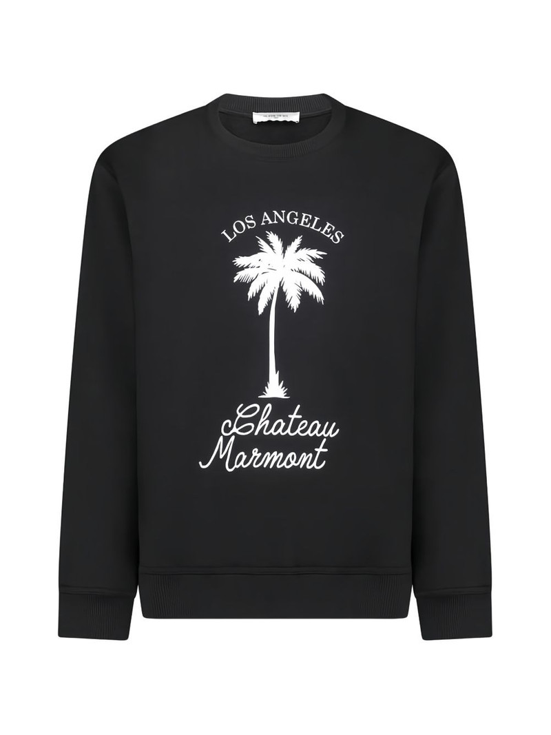 palm-print crew-neck sweatshirt 1