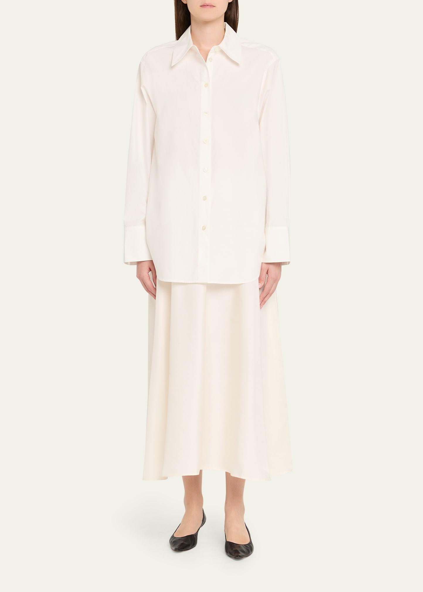 Silk-Poplin Combo Gilet Maxi Dress - 2