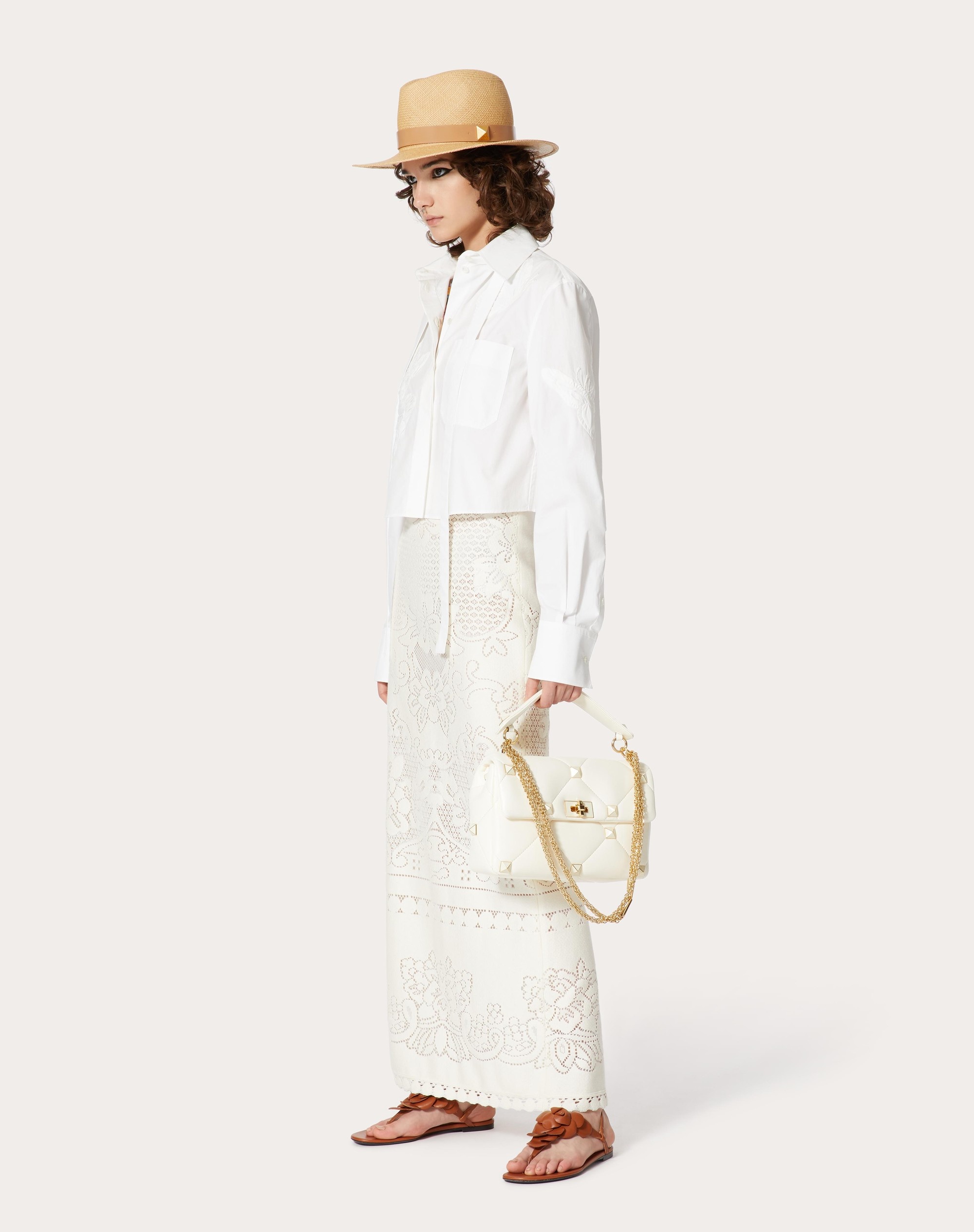 COTTON LACE MIDI SKIRT - 2
