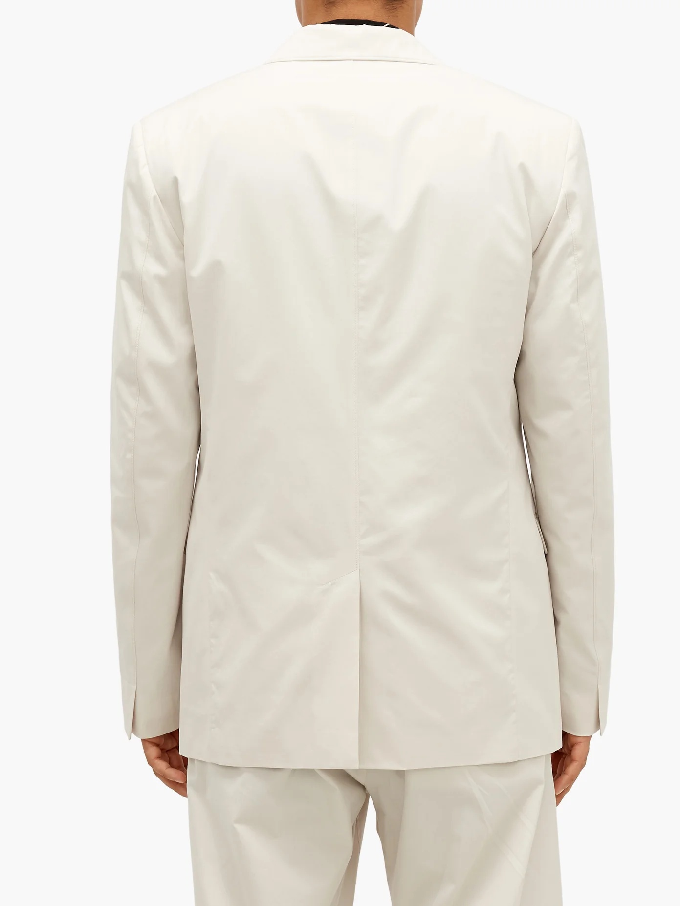 Single-breasted cotton-poplin blazer - 6