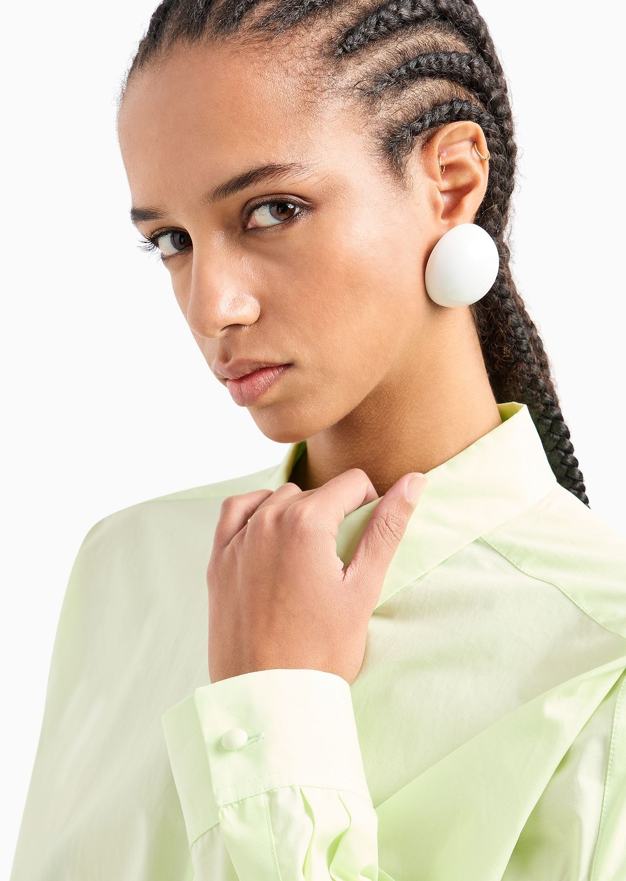 Poplin shirt with asymmetric hem and patch pocket - 5