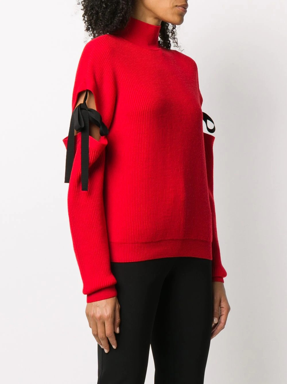 cutout mock neck jumper - 3