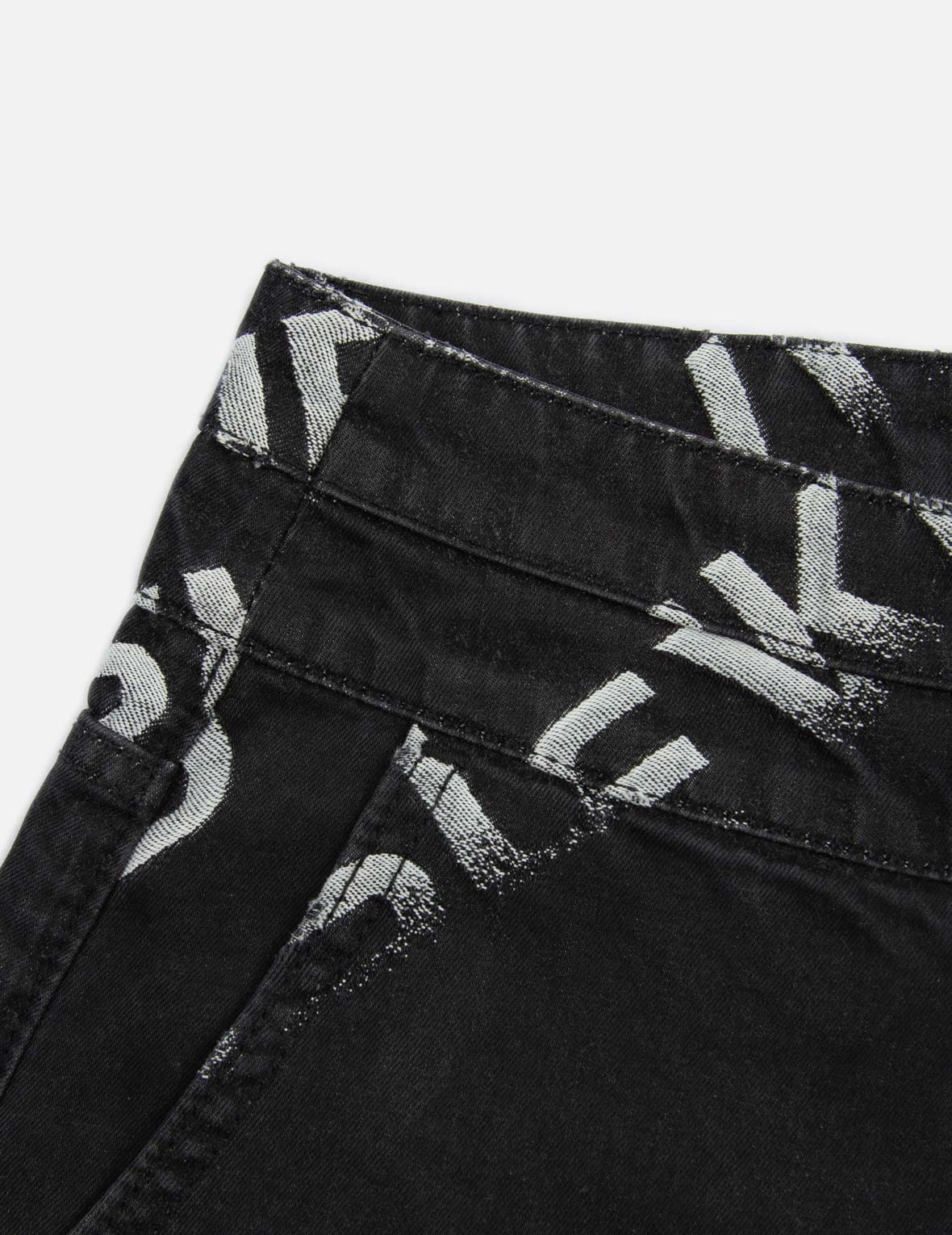 Logo Jacquard Degrade Denim Shorts - 10