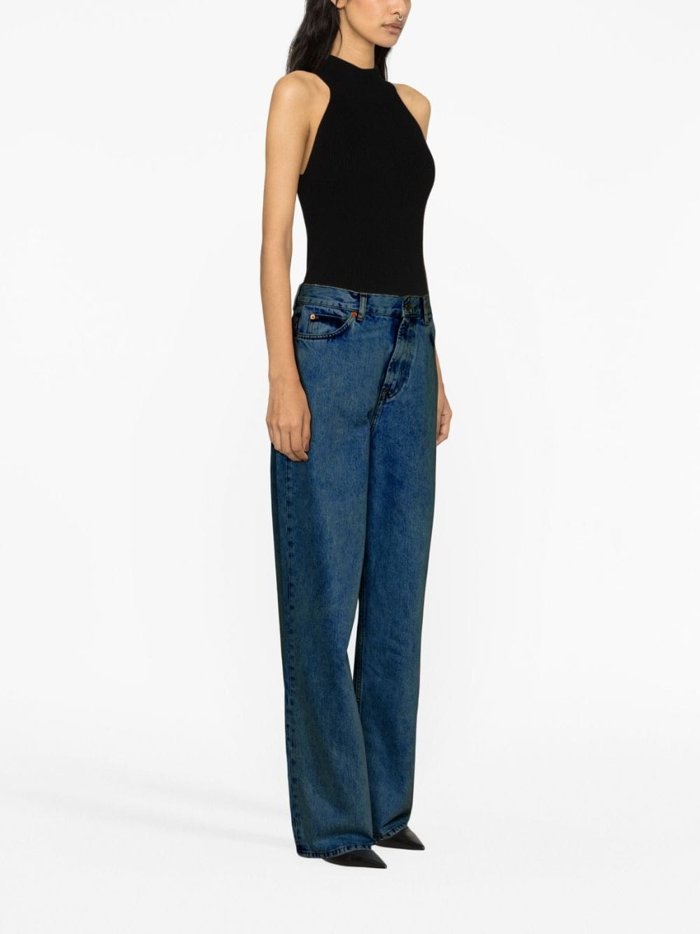 low-rise straight-leg jeans - 3