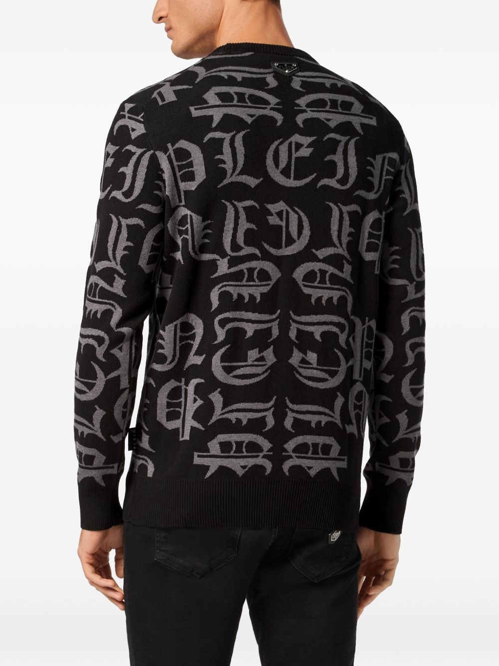 logo-intarsia sweater - 4