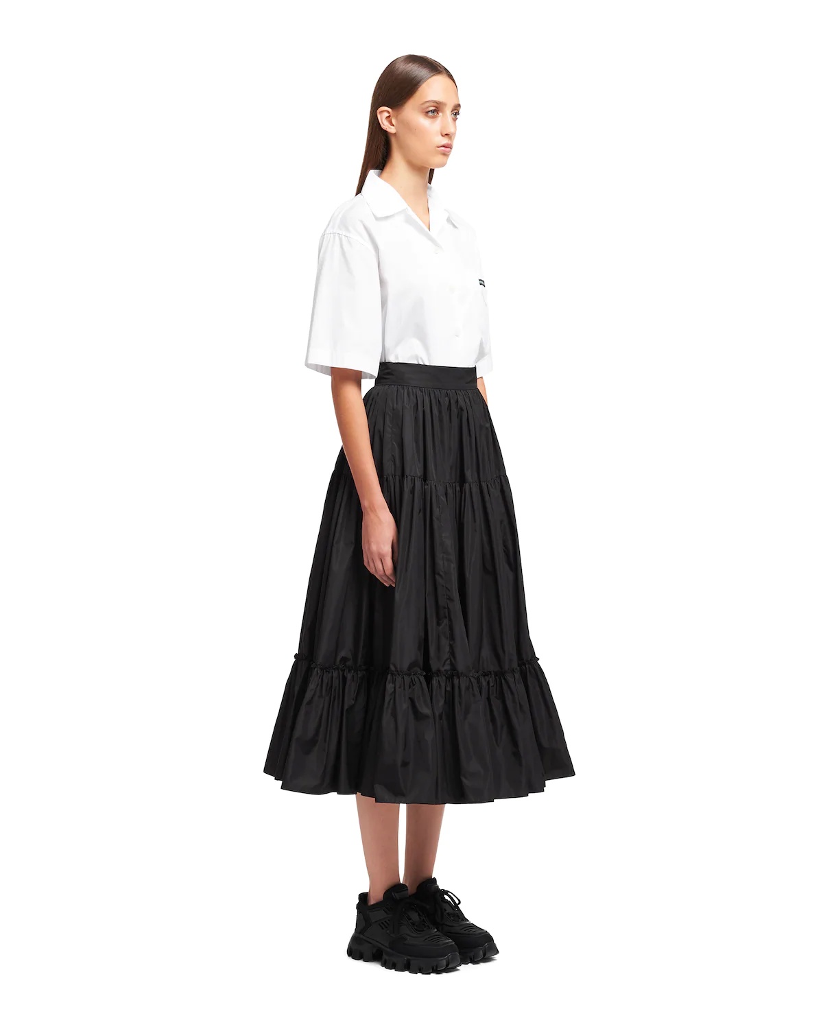 Re-Nylon light full tiered skirt - 3