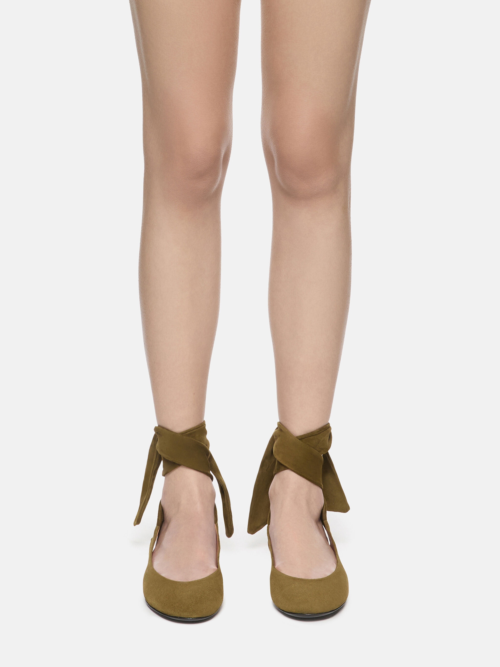 ''CLOE'' BALLERINA FLAT MILITARY GREEN - 4