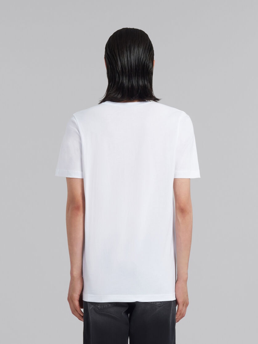 WHITE BIO COTTON T-SHIRT WITH LOGO - 3
