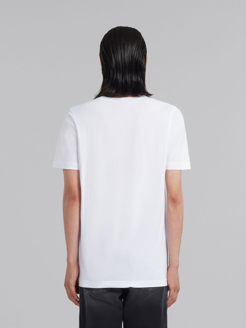 WHITE BIO COTTON T-SHIRT WITH LOGO 3