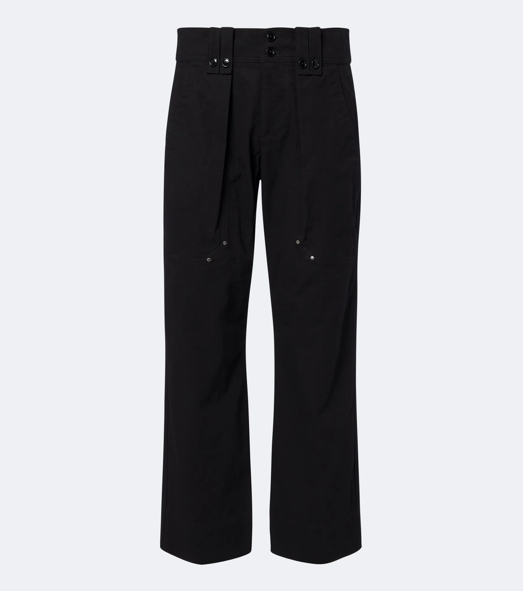 Amandine pleated cotton-blend straight pants - 1