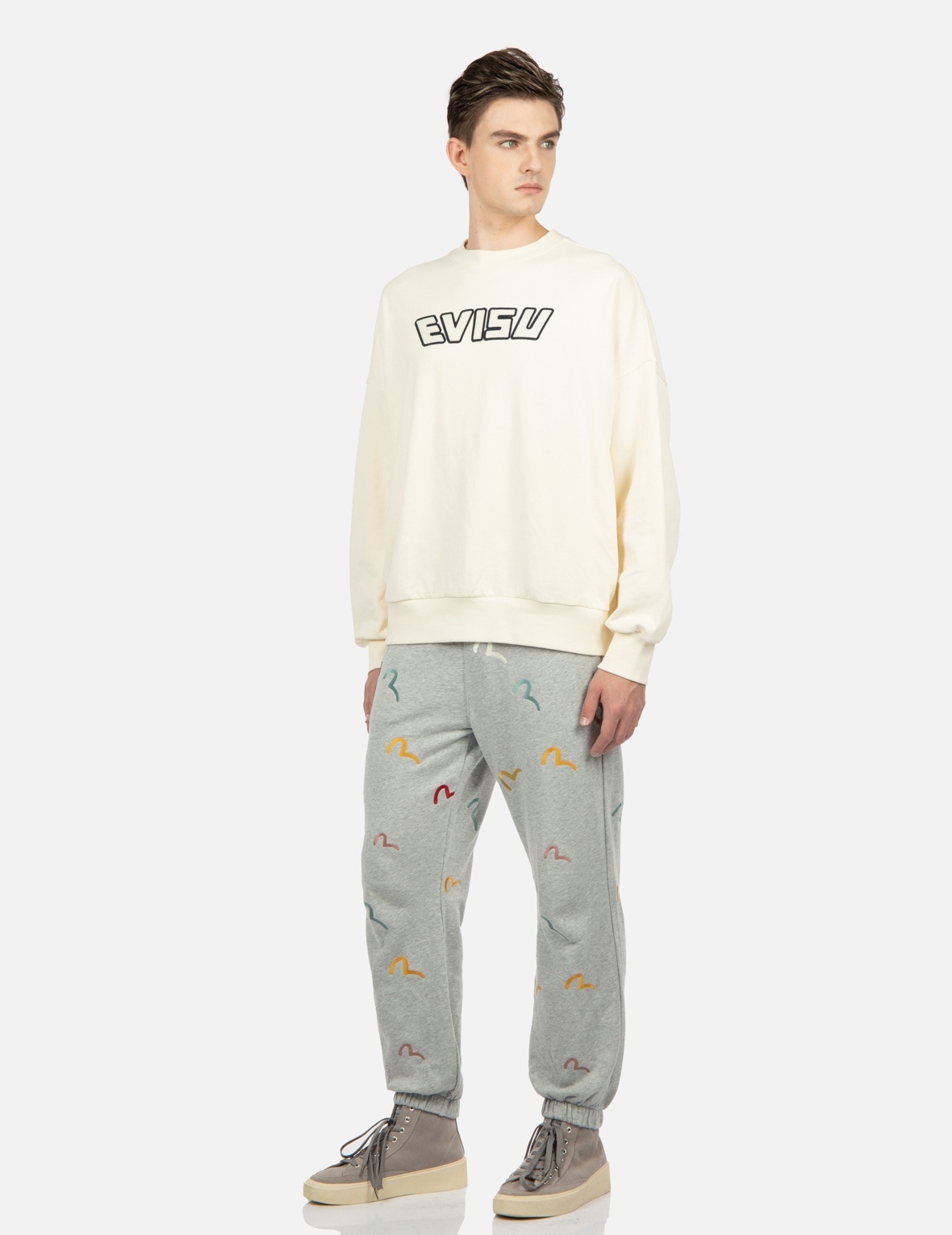 ALLOVER SEAGULL EMBROIDERY SWEATPANTS - 3