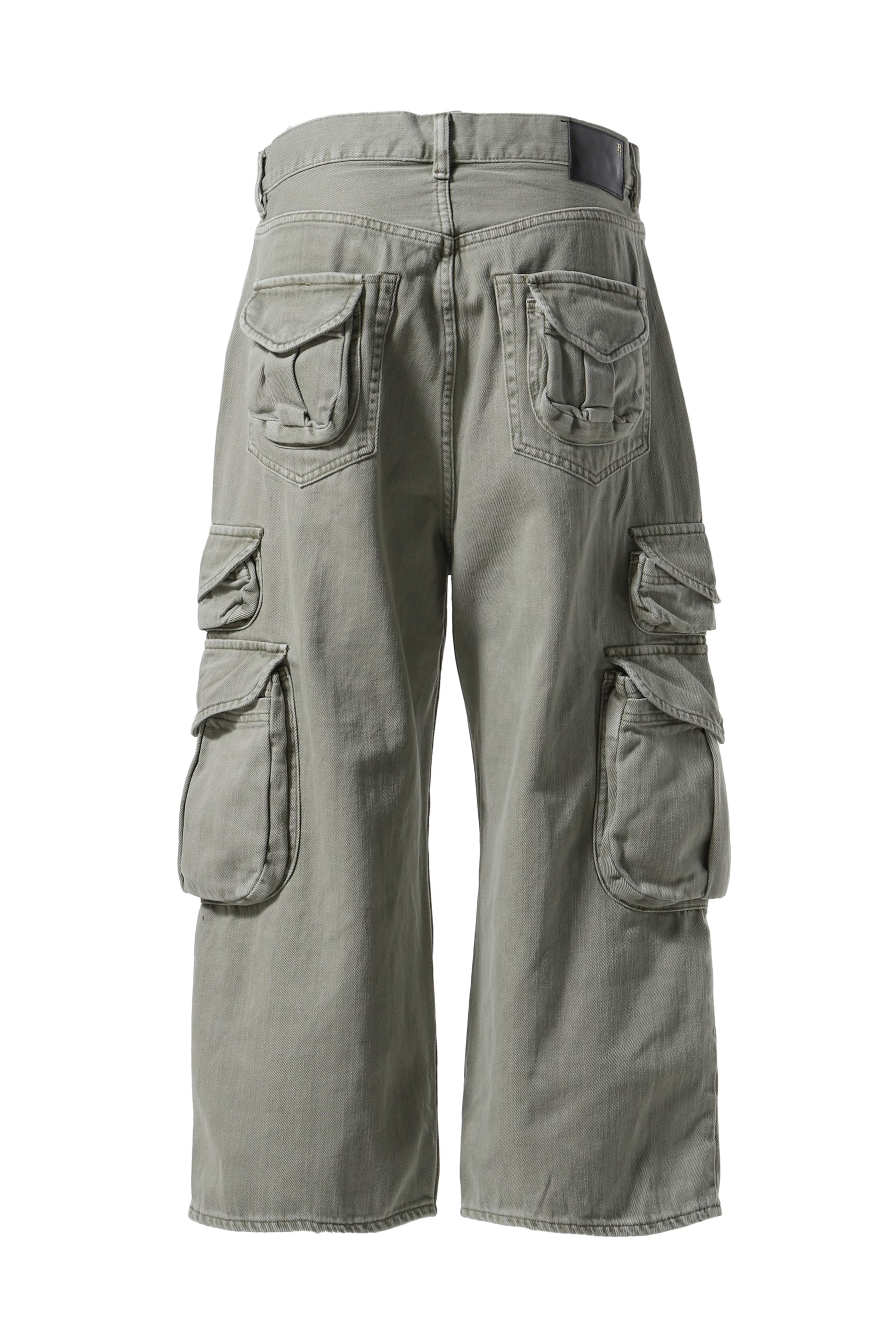 CROPPED MULTI POCKET CARGO / GRN - 2