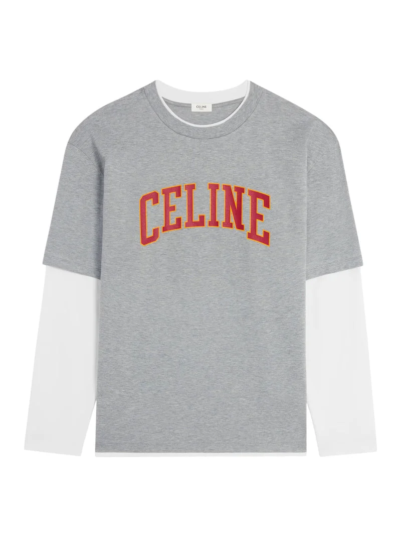 Celine Men Long-Sleeved Cotton Jersey T-Shirt - 1