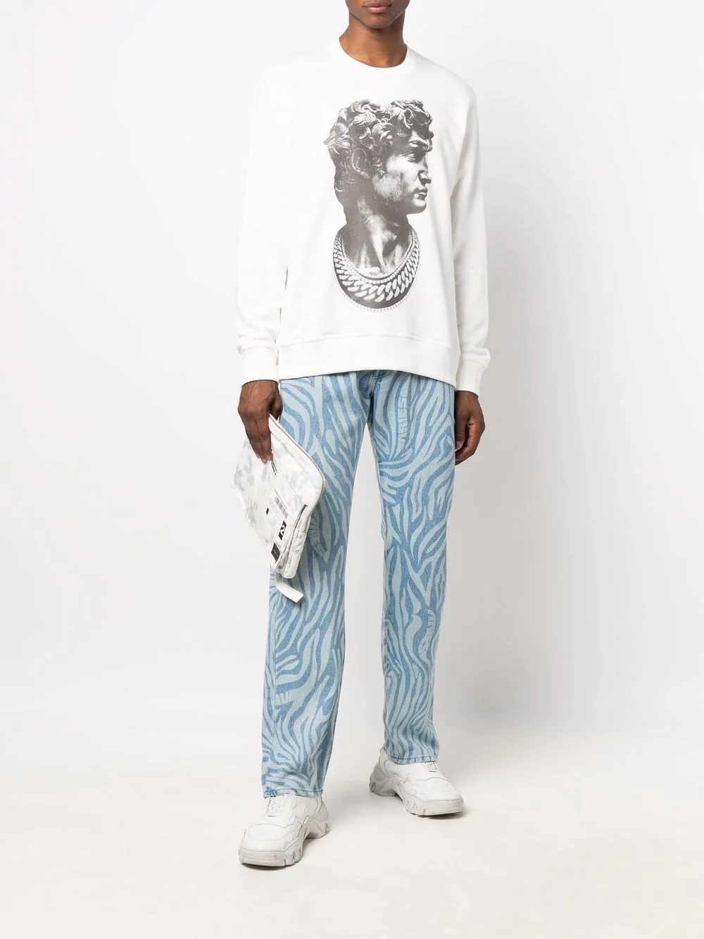 statue print sweatshirt - 2