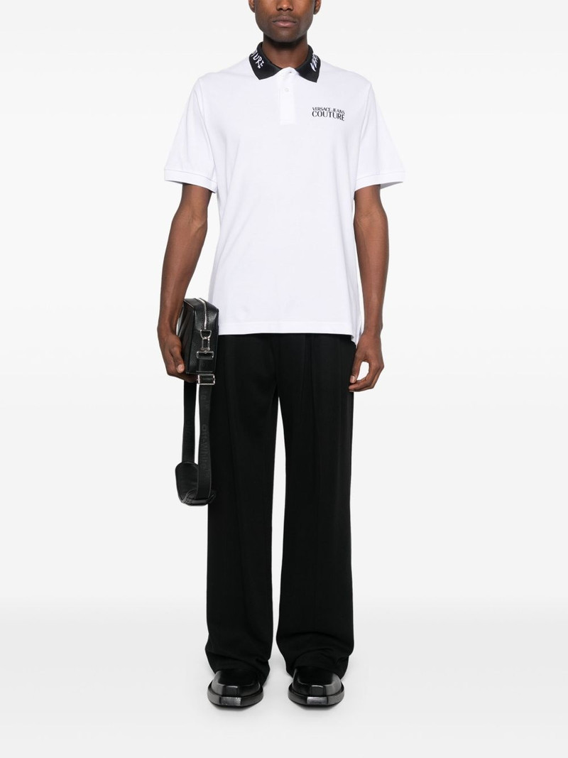 VERSACE JEANS COUTURE Logobrush-collar polo shirt outlook