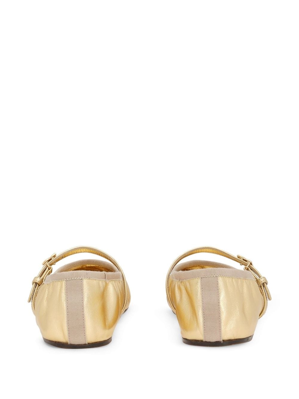 leather ballerina shoes - 3