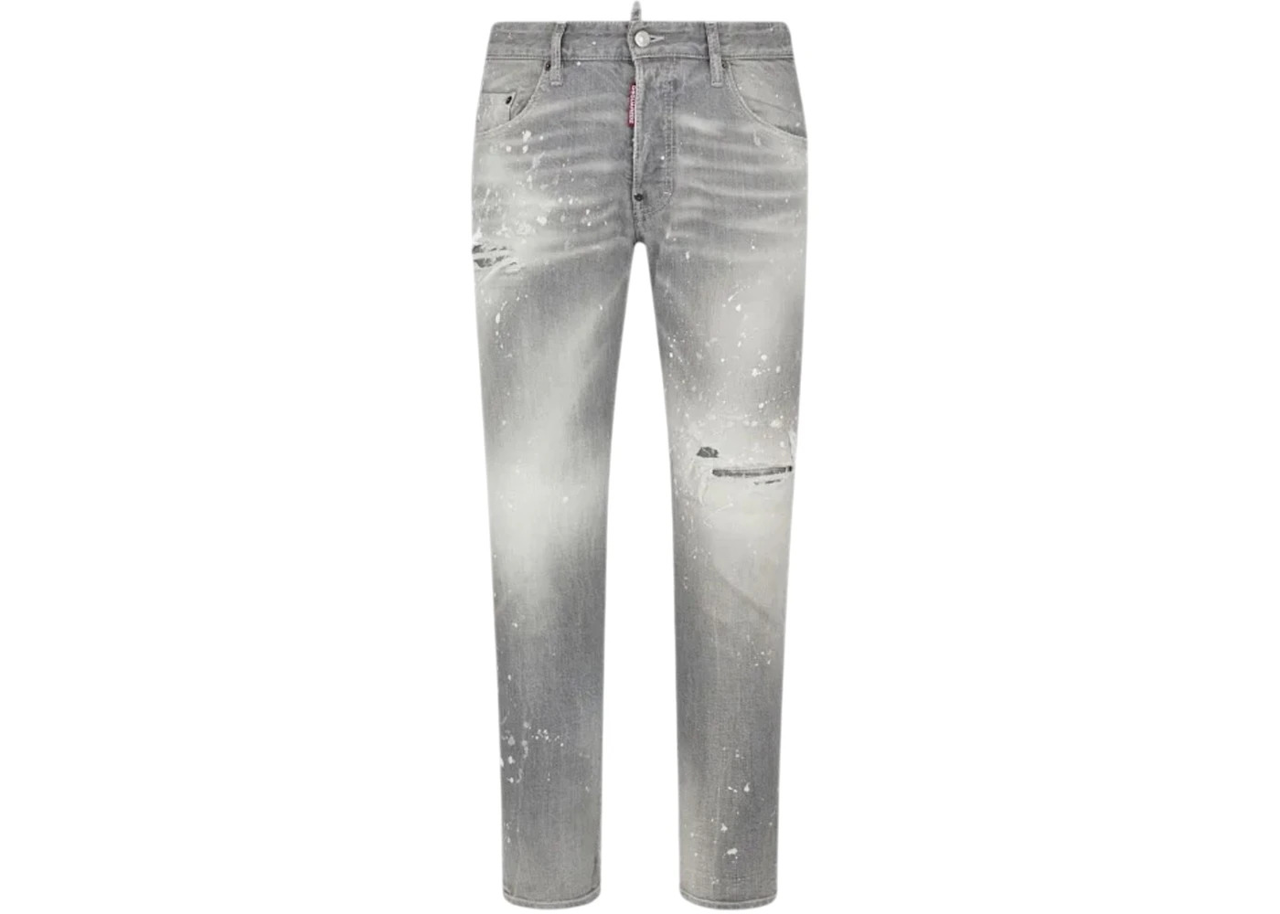 Dsquared2 Skater Jean Paint Splatter Light Wash Jeans Grey - 1