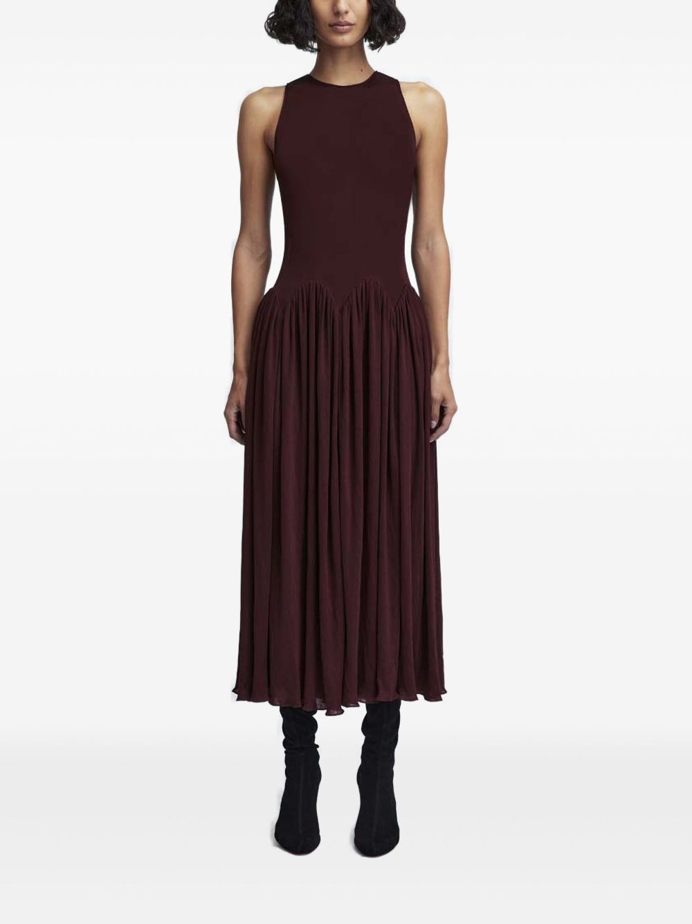 hip-gathered dress - 2