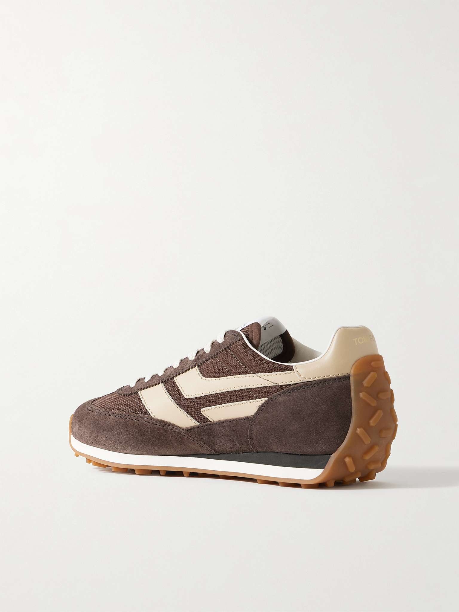 Mick Leather-Trimmed Suede and Mesh Sneakers - 4