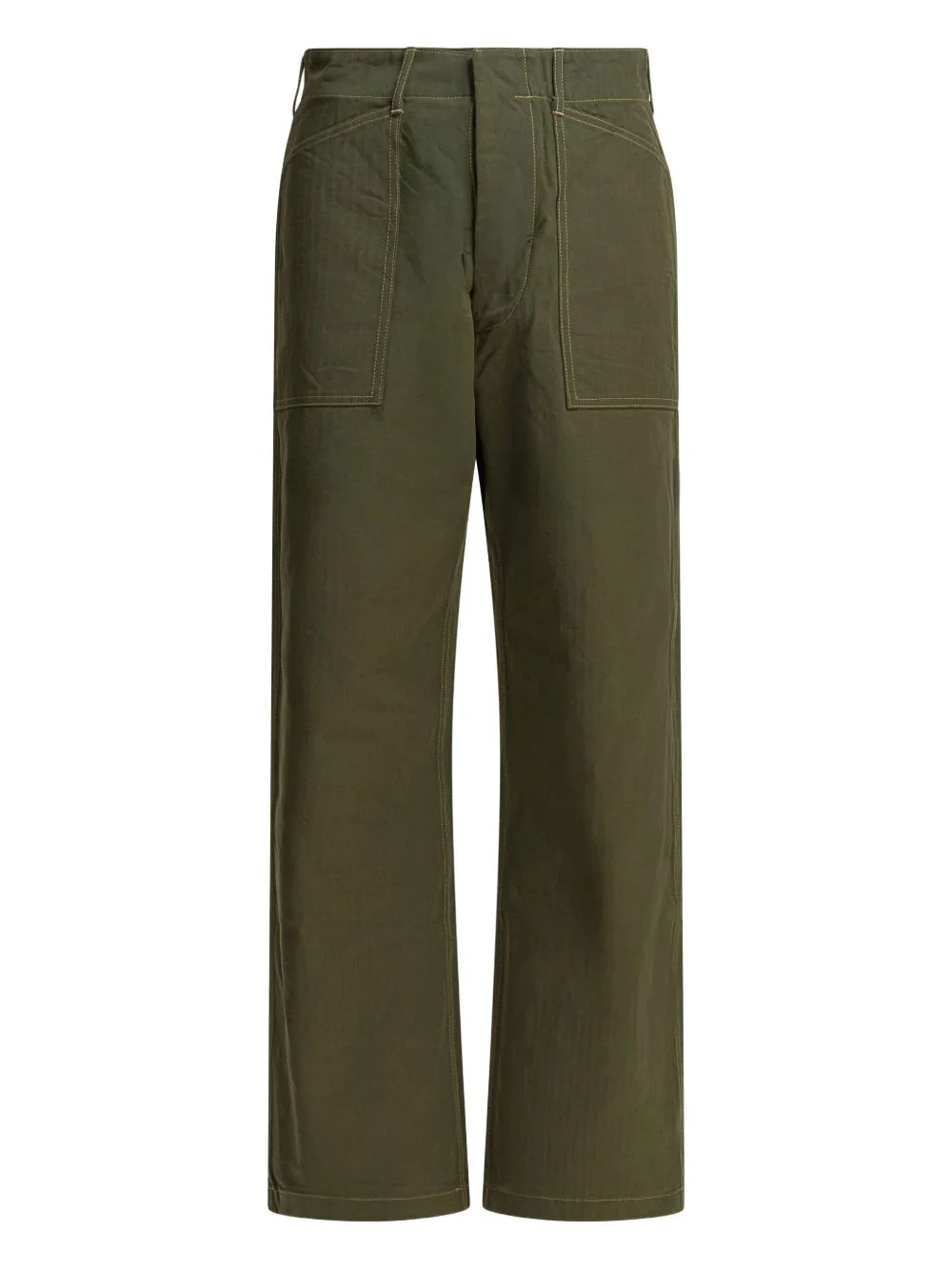 patch-pocket cotton trousers - 1