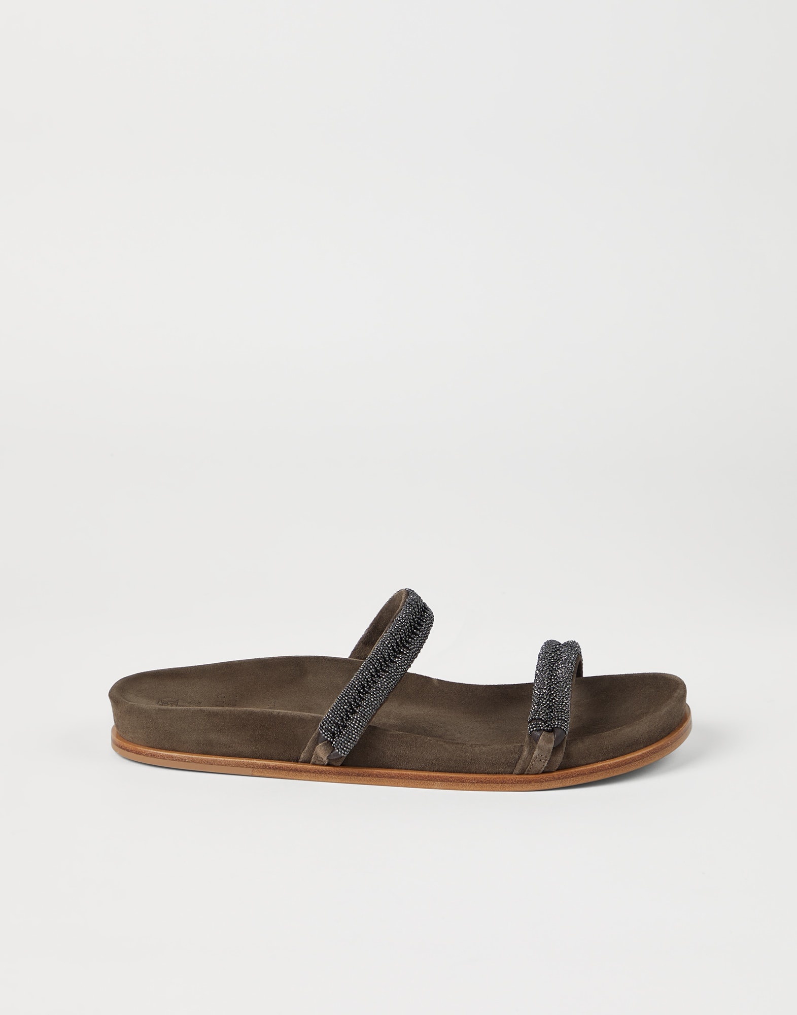 Suede slides with precious braided straps - 5