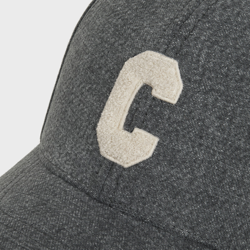 Initial cap in vintage black denim 5