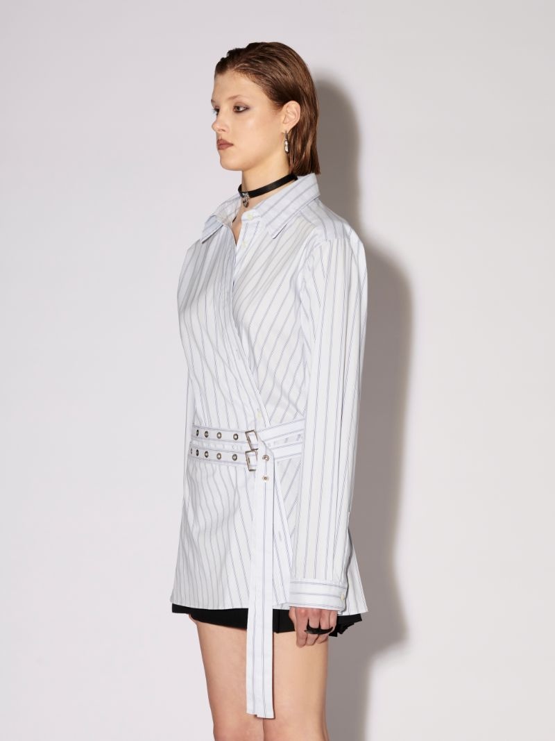 STRIPED SHIRT DRESS - 5