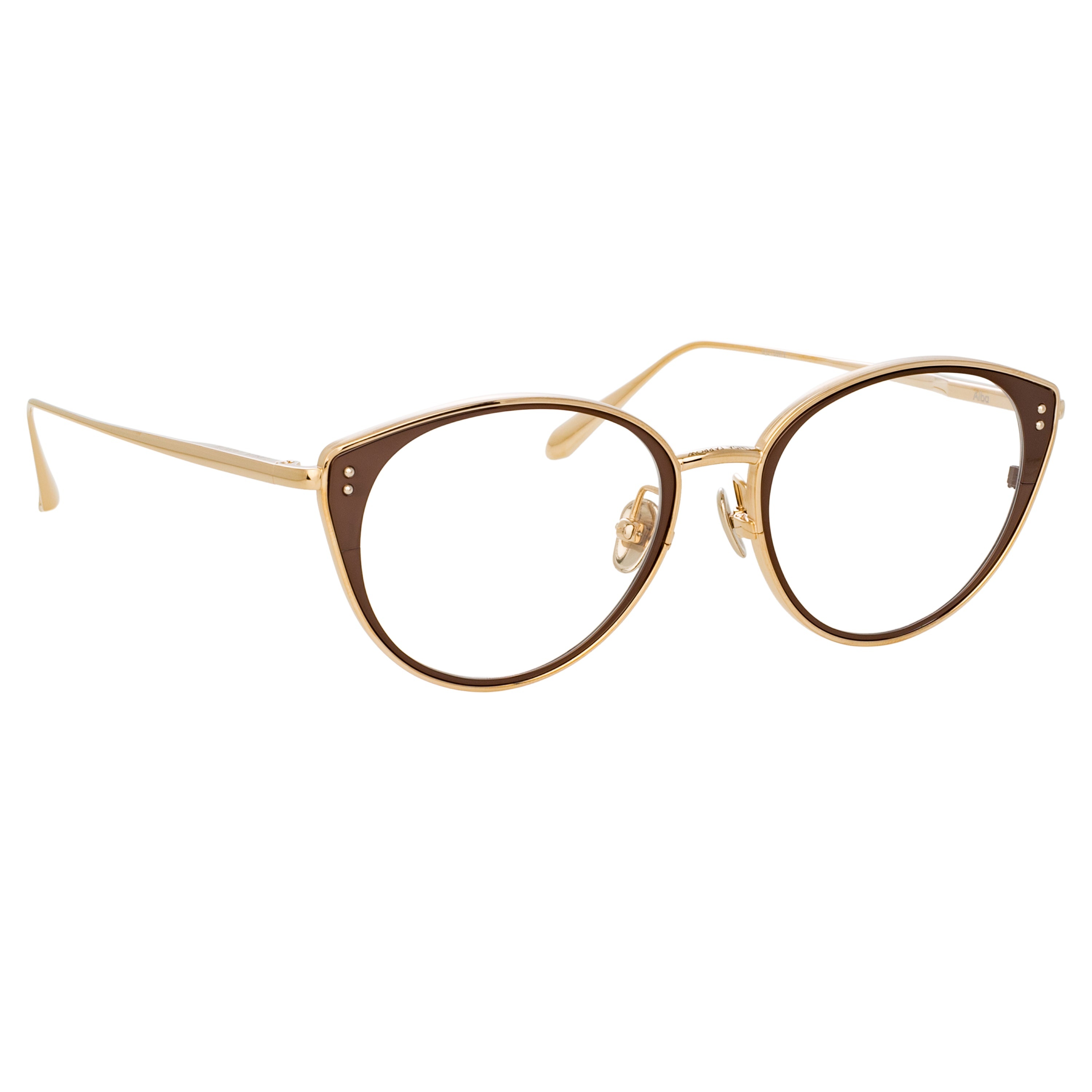 ALBA CAT EYE OPTICAL FRAME IN LIGHT GOLD - 2