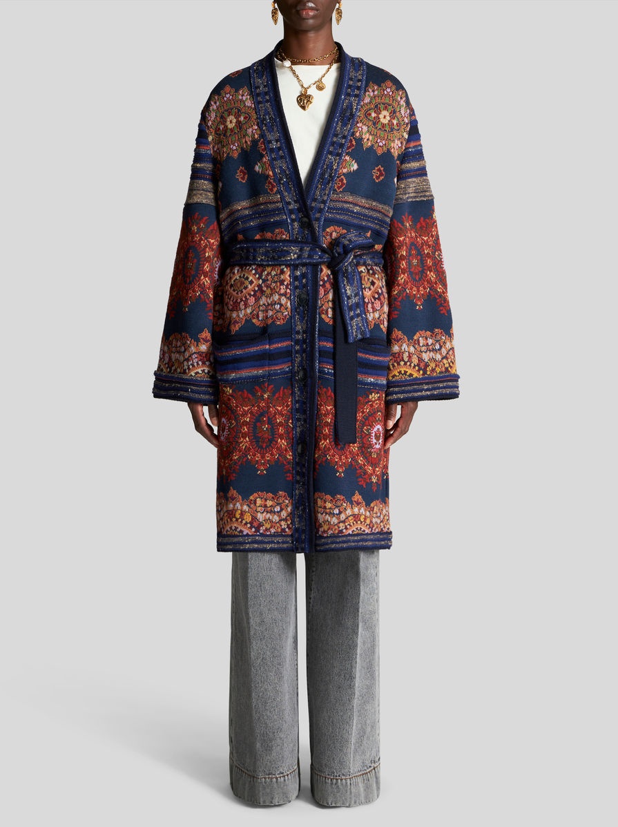 JERSEY JACQUARD COAT - 4