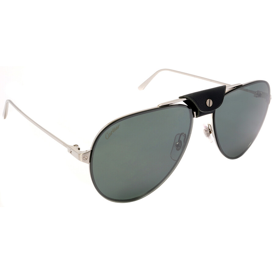 Cartier Santos de Cartier Green Pilot Men's Sunglasses CT0166S 009 62 - 2