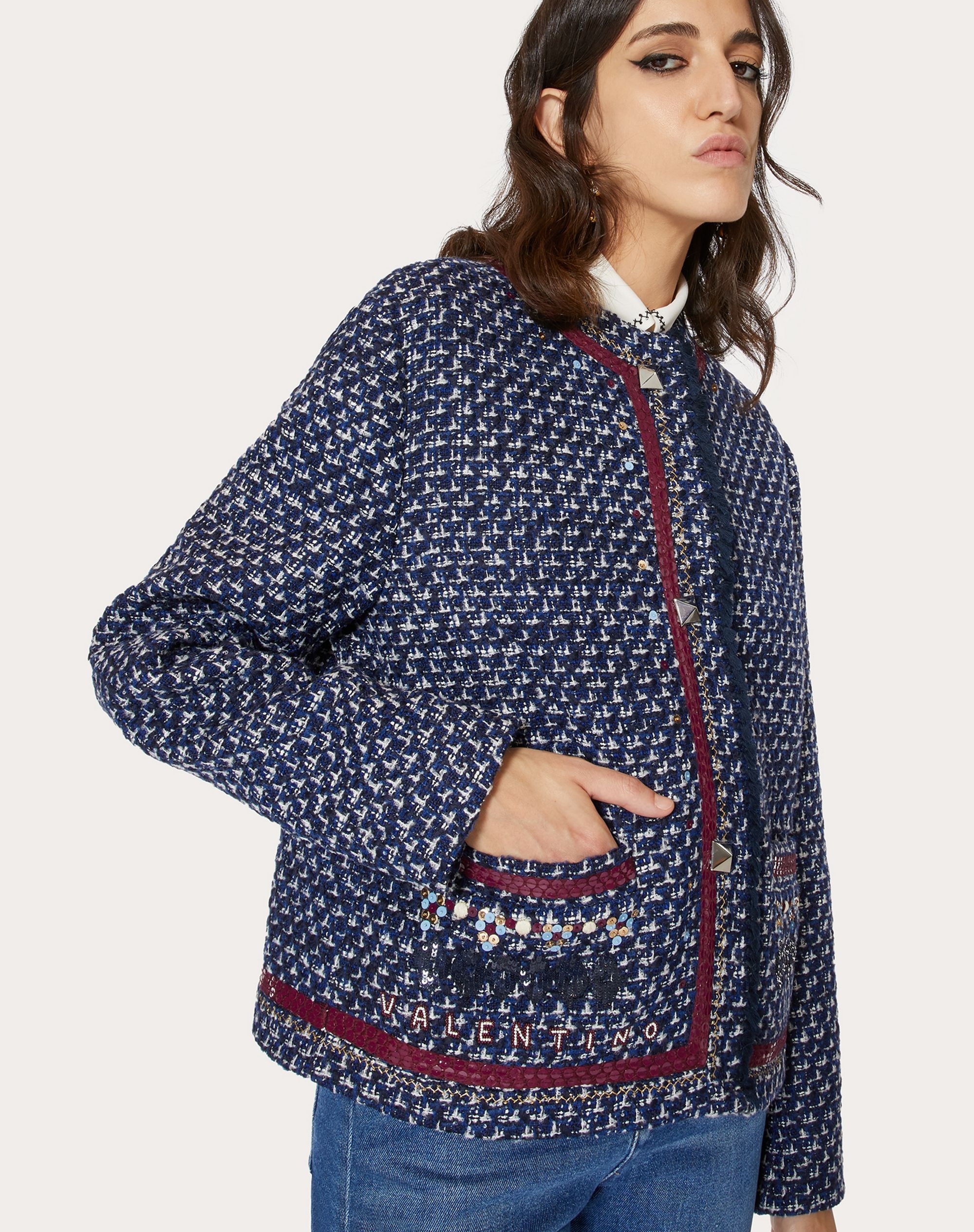 EMBROIDERED JACKET IN SENSATION TWEED - 5