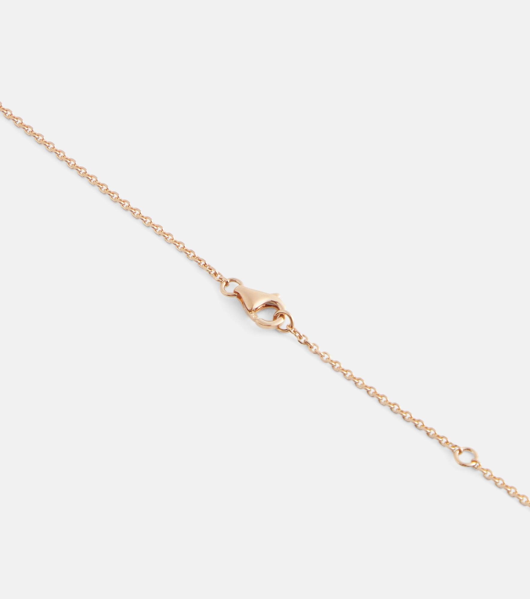 Serti Sur Vide 18kt rose gold necklace with diamond - 4