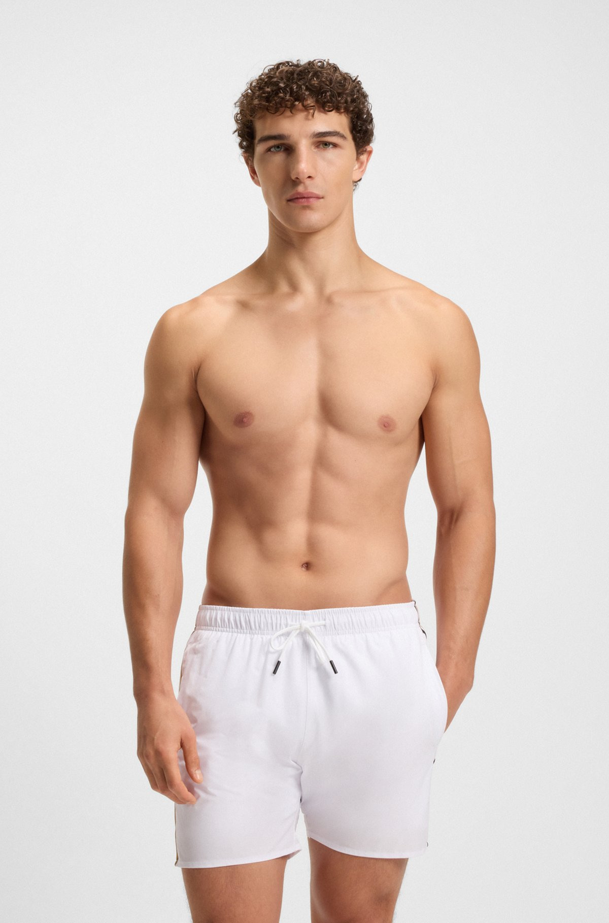SWIM SHORTS WITH SIGNATURE STRIPE AND LOGO - 2