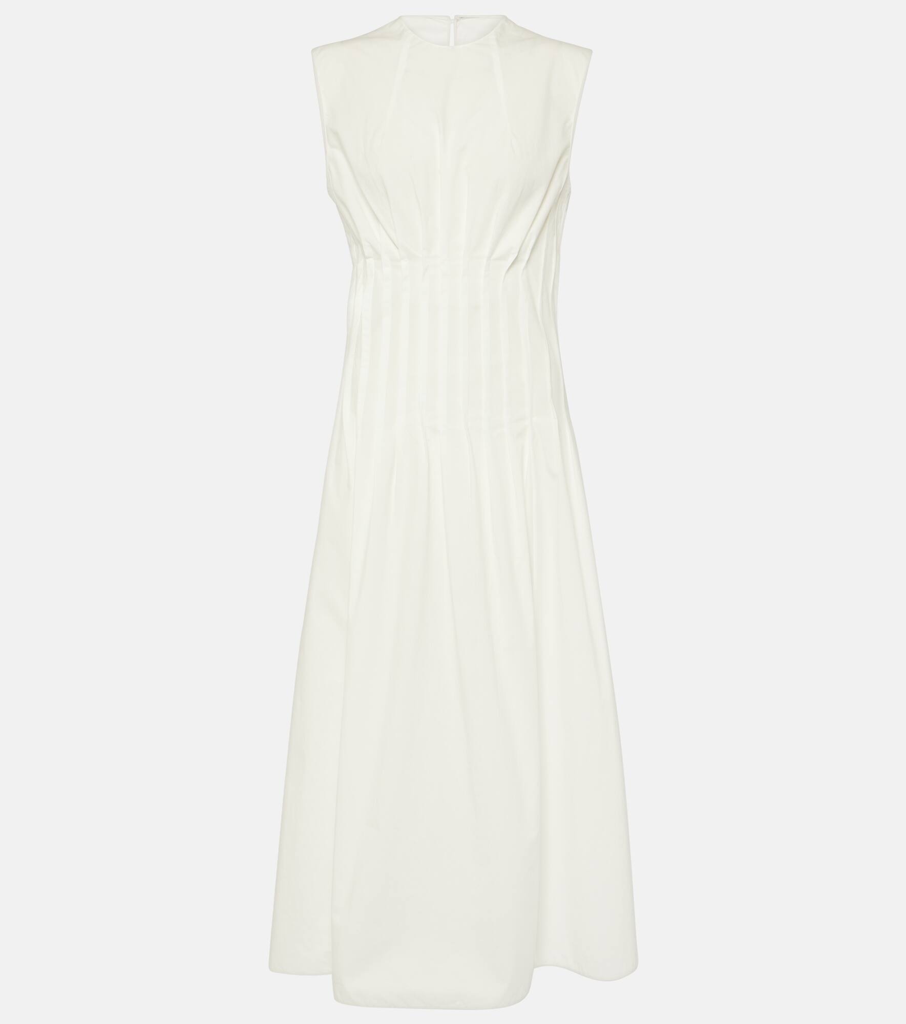 Wes pleated cotton poplin maxi dress - 1