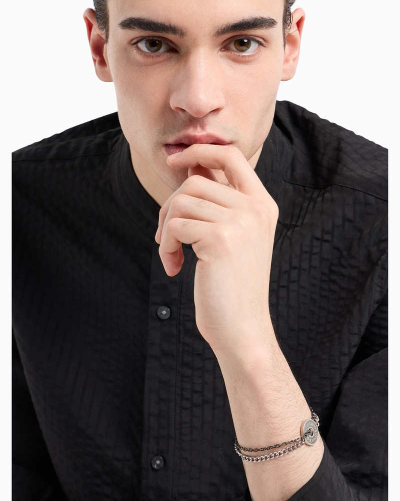 STAINLESS STEEL AND IP GUN-PLATING CHAIN BRACELET 4