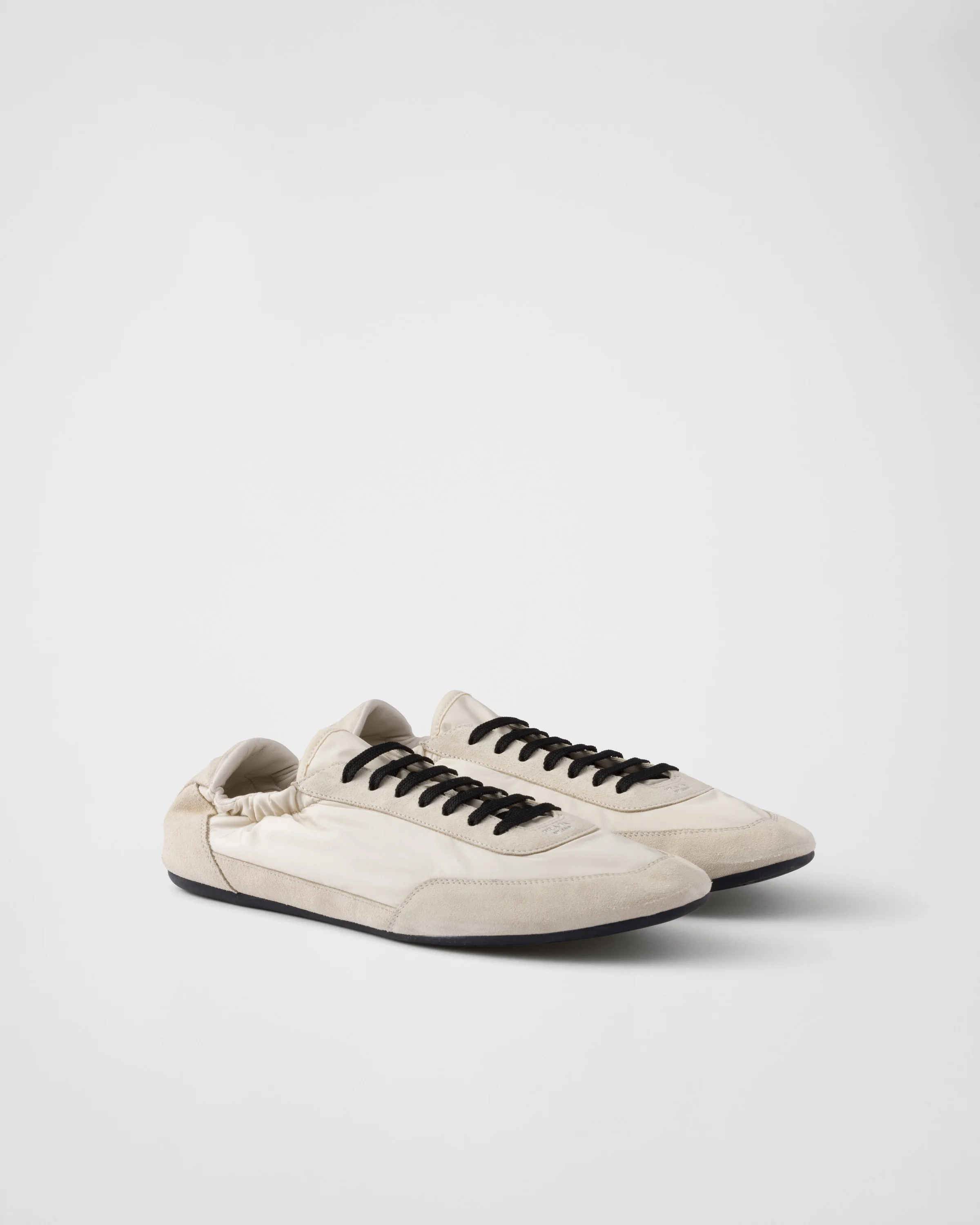 Collapse Re-Nylon and suede elasticized sneakers - 1