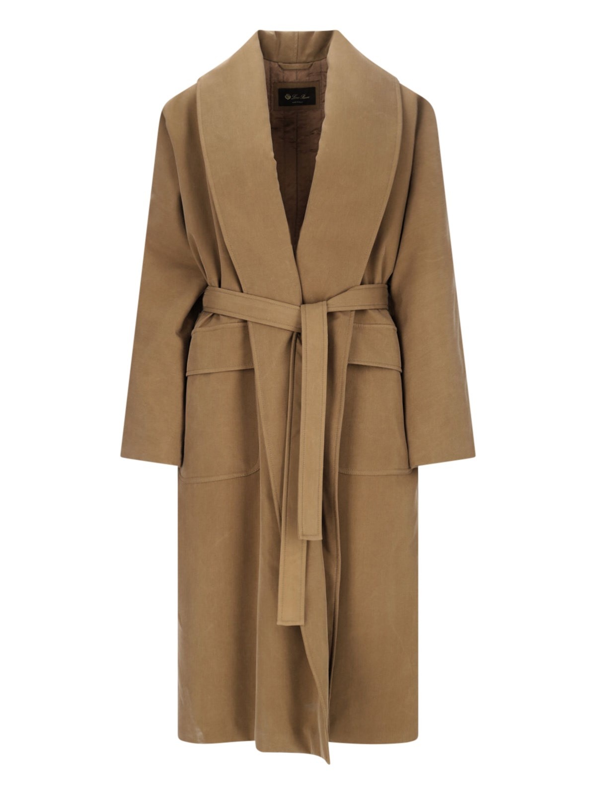 コート Loro Piana FW25 DWIGHT COAT SB JAPON SILK WR (FAO3227 510Z) Loro Piana 'DWIGHT' BELTED COAT | sugar | REVERSIBLE