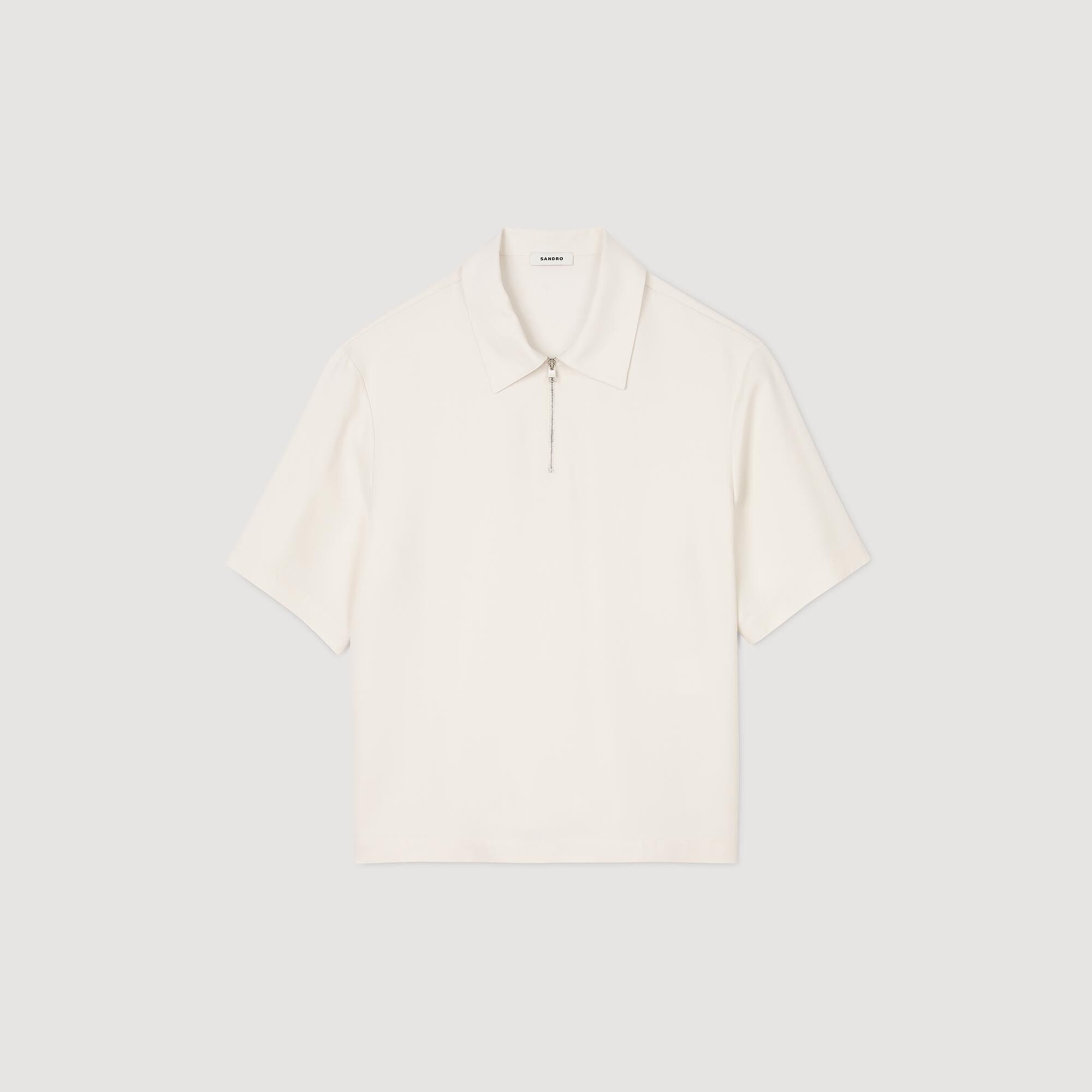 LOOSE-FIT SHIRT WITH ZIPPED COLLAR - 1
