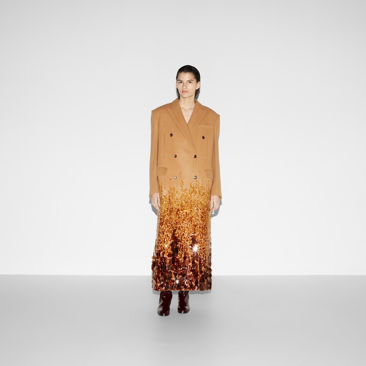 Batavia wool coat with embroidery - 3