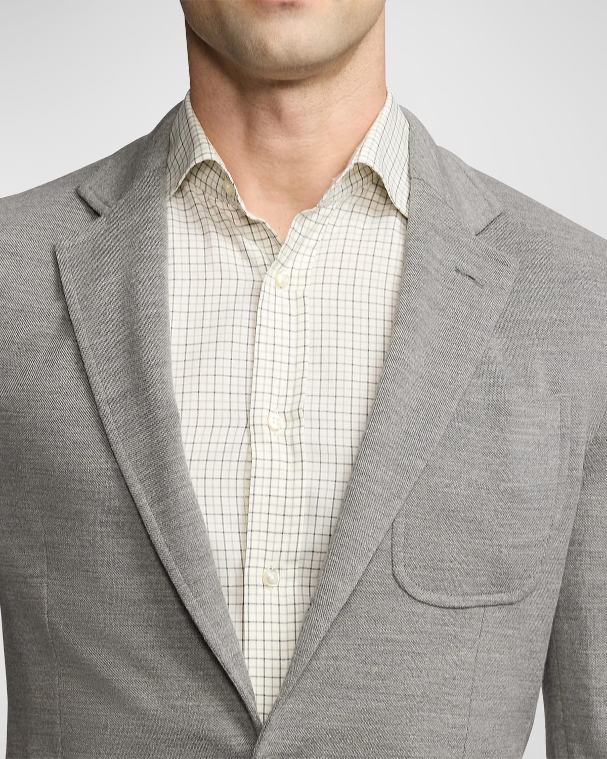 Men's Hadley Hand-Tailored Wool Piqué Blazer - 6