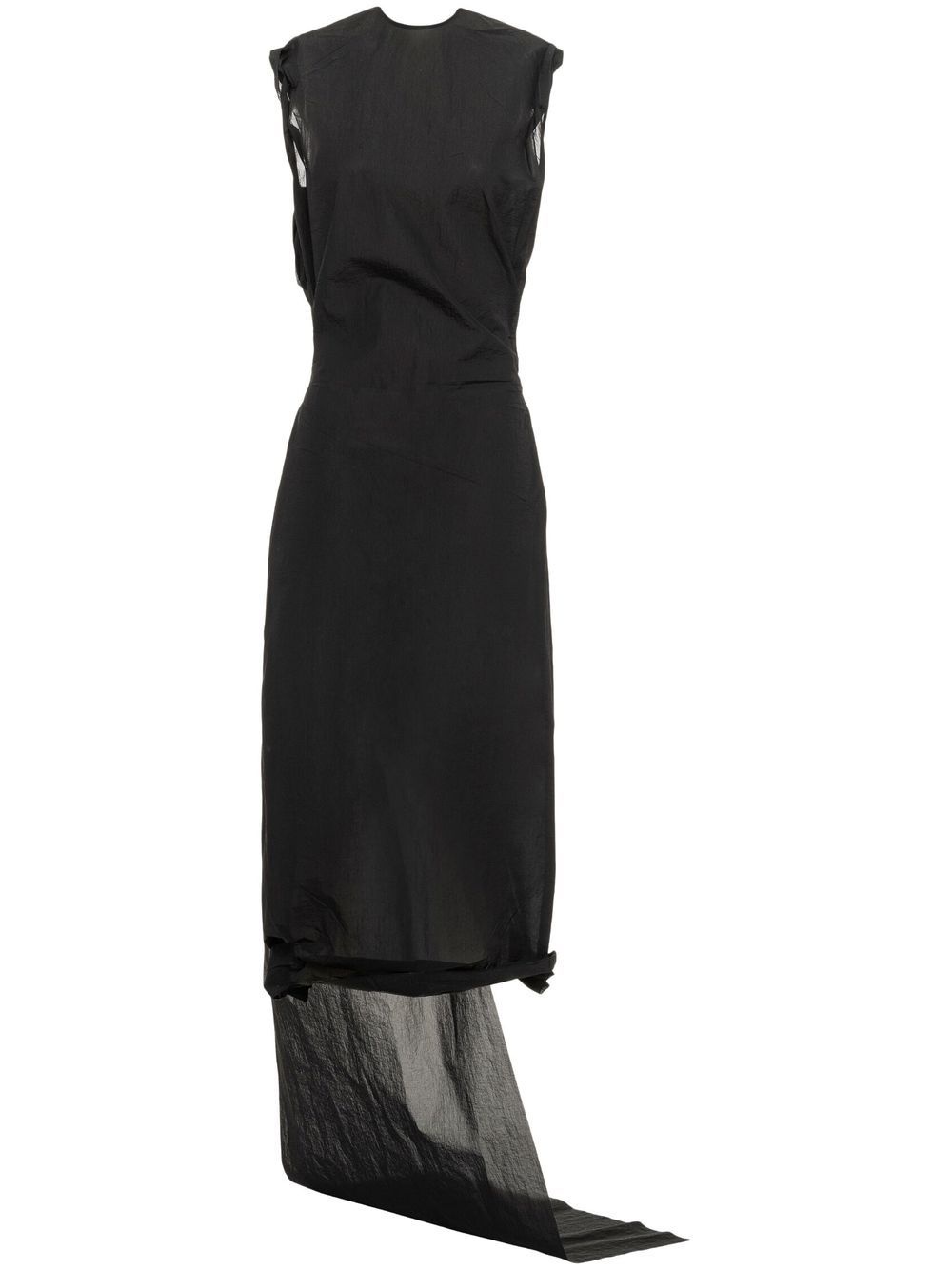 drape-detail midi dress - 1