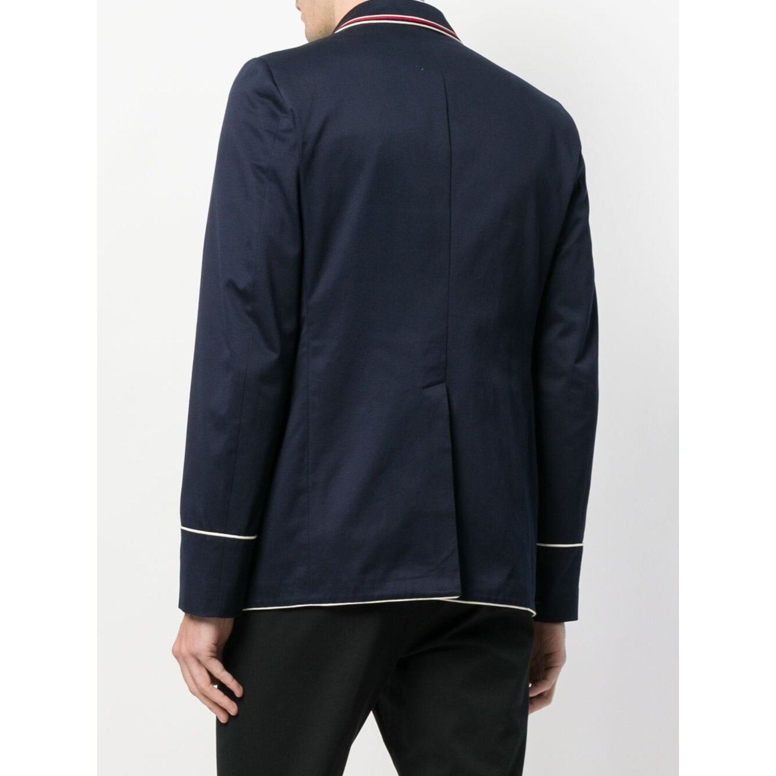 Gucci Contrast Piping Blazer Jacket Coat - Navy Blue 46 - 3