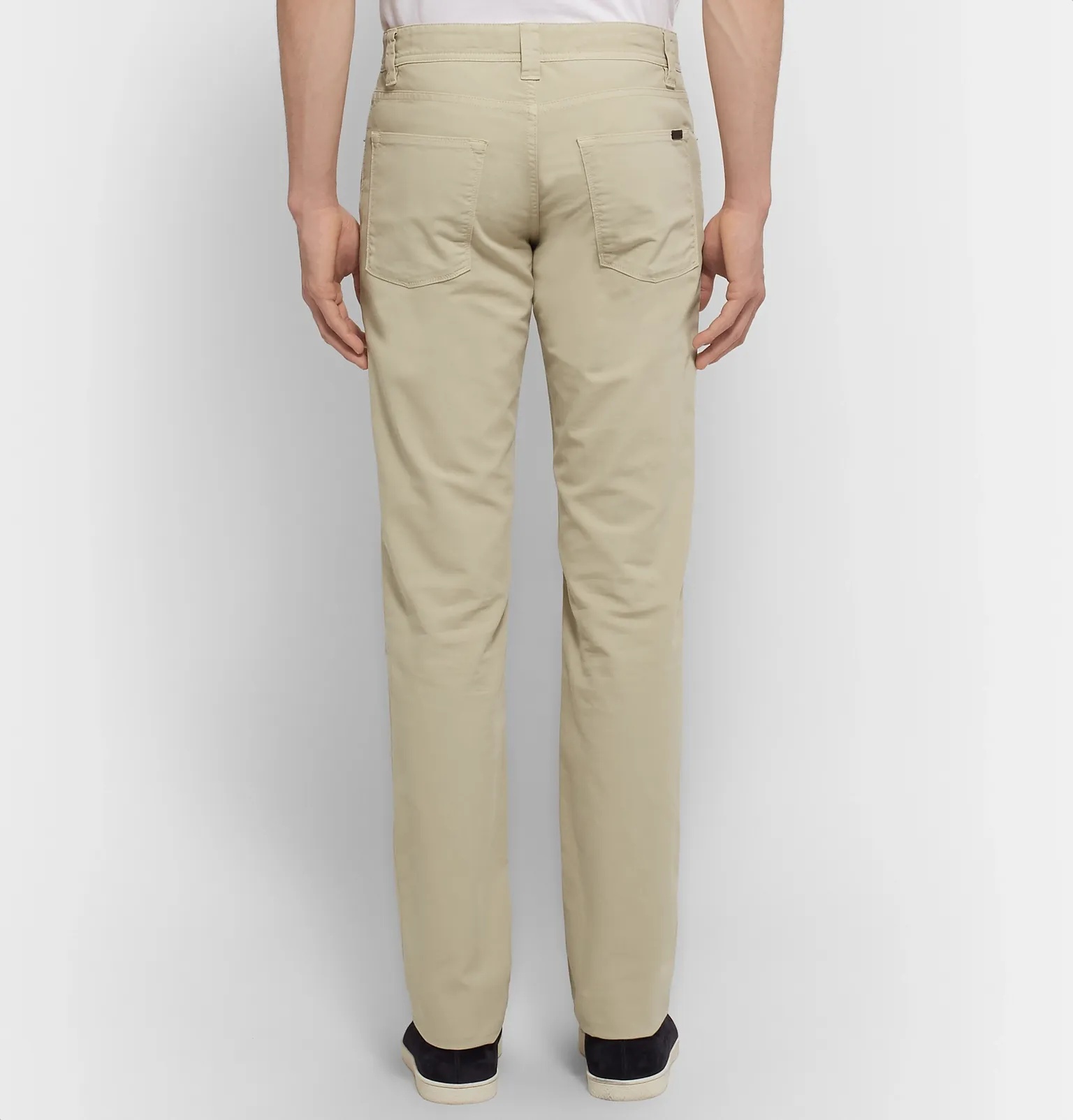 Slim-Fit Stretch-Cotton Trousers - 5