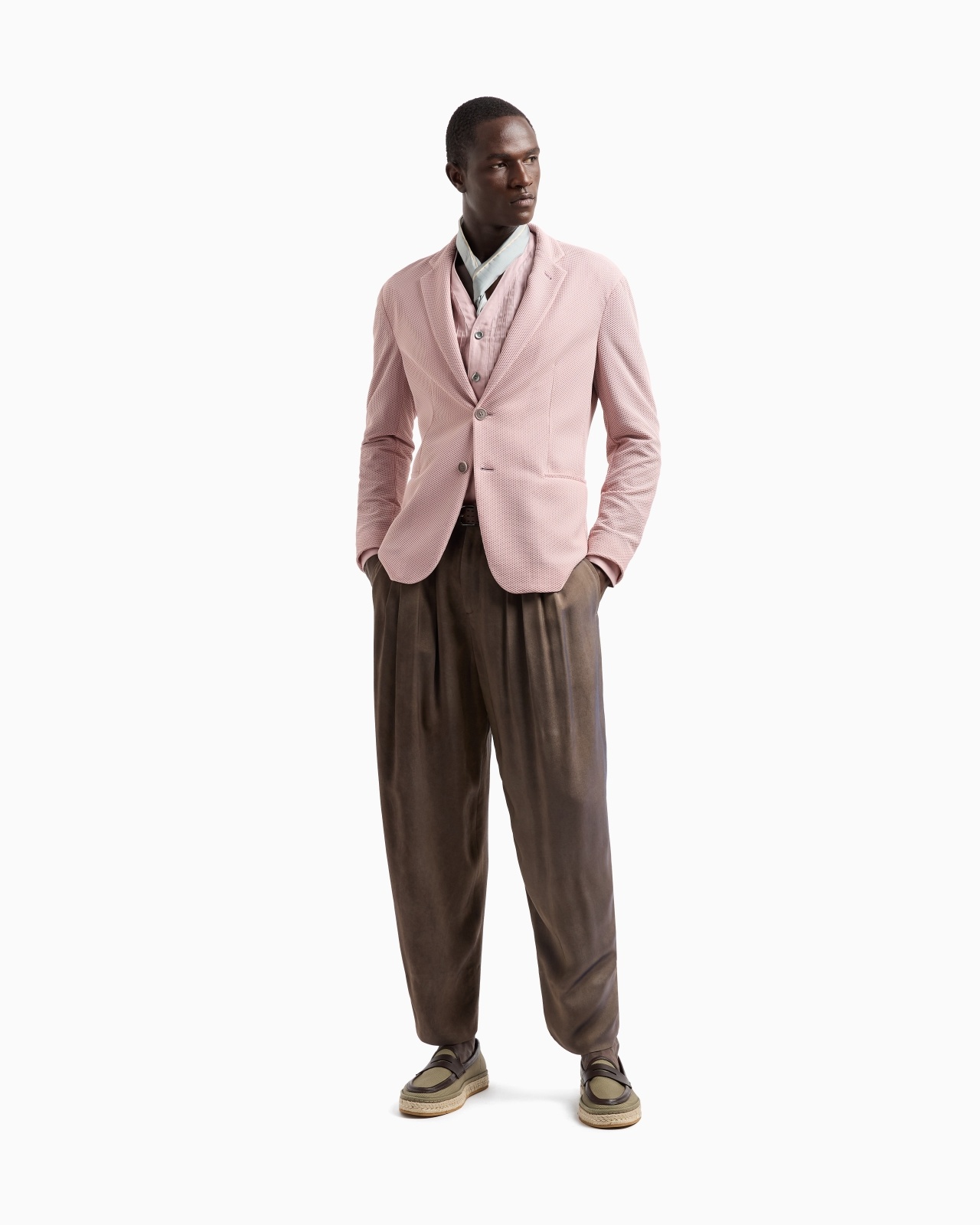 REGULAR-FIT LINEN SHIRT WITH FRONT RIBS - 2
