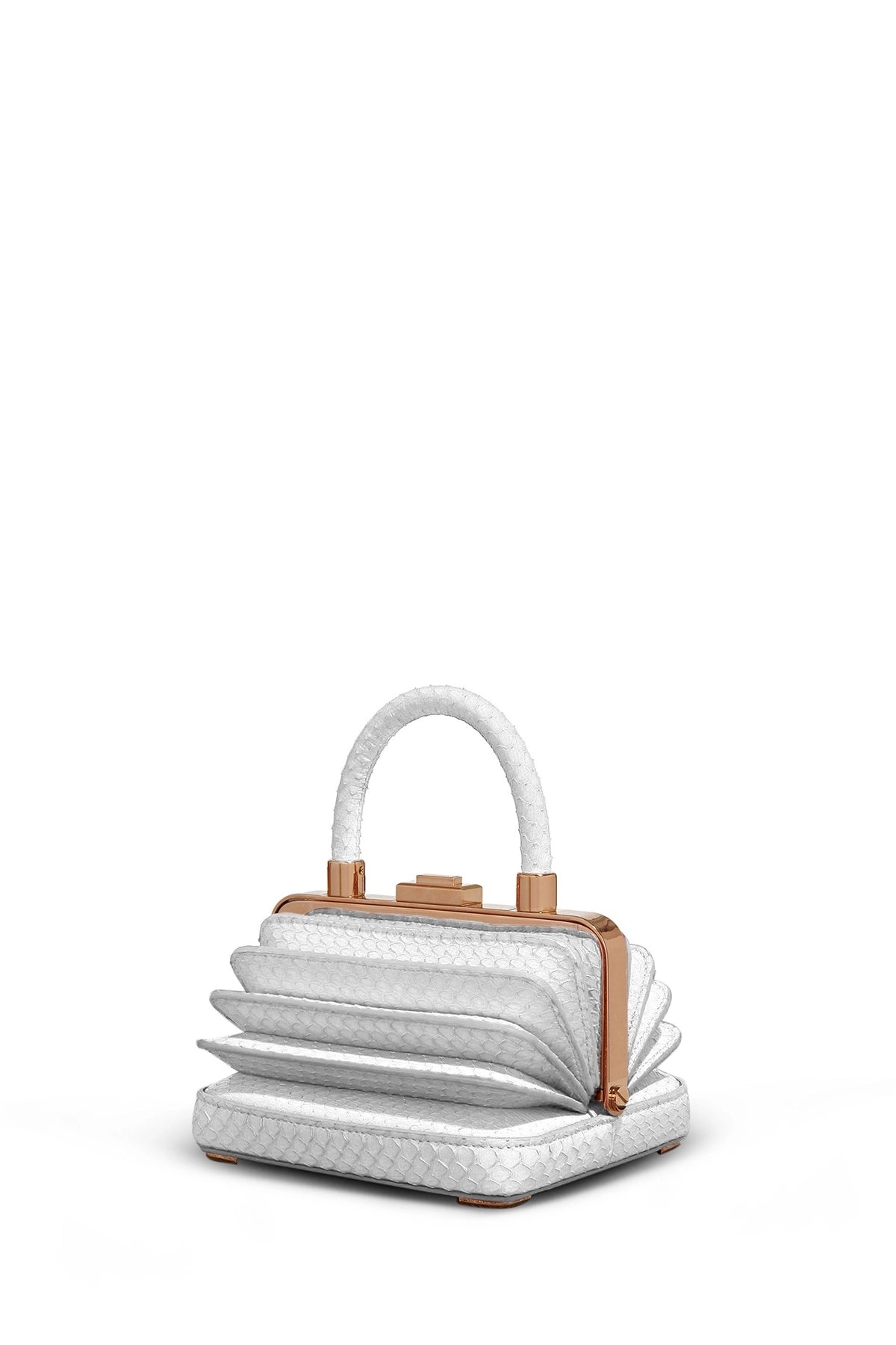 Mini Diana Bag in White Snakeskin - 1