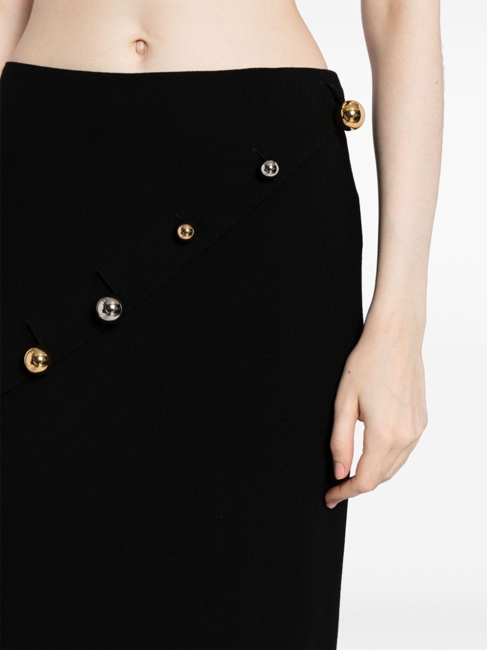 buttoned pencil skirt - 5